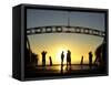 Sunrise on Surfers Paradise, Gold Coast, Queensland, Australia-David Wall-Framed Stretched Canvas