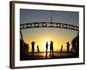 Sunrise on Surfers Paradise, Gold Coast, Queensland, Australia-David Wall-Framed Photographic Print