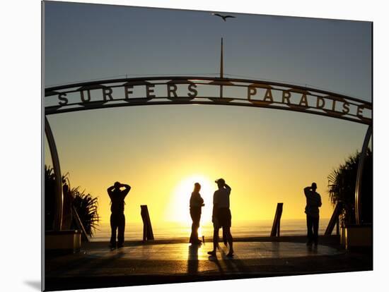 Sunrise on Surfers Paradise, Gold Coast, Queensland, Australia-David Wall-Mounted Photographic Print