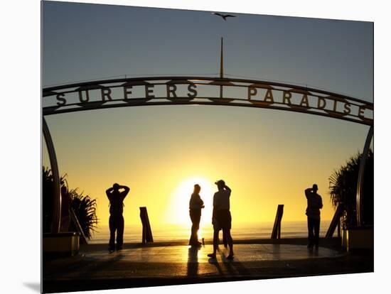 Sunrise on Surfers Paradise, Gold Coast, Queensland, Australia-David Wall-Mounted Photographic Print