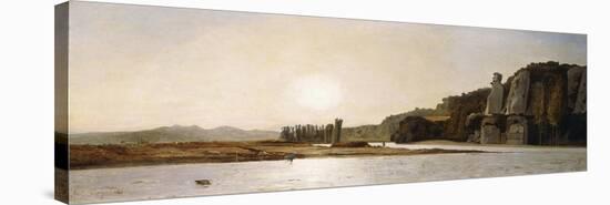 Sunrise on the Banks of the Durance at Mirabeau, 1865-Paul Camille Guigou-Stretched Canvas