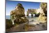 Sunrise on the Cliffs and Turquoise Water of the Ocean, Praia Da Marinha, Caramujeira-Roberto Moiola-Mounted Photographic Print