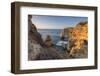 Sunrise on the Cliffs and Turquoise Water of the Ocean, Praia Da Marinha, Caramujeira-Roberto Moiola-Framed Photographic Print