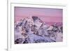 Sunrise on the Disgrazia Mountain in Winter, Malenco Valley, Lombardy, Italy-ClickAlps-Framed Photographic Print