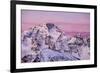 Sunrise on the Disgrazia Mountain in Winter, Malenco Valley, Lombardy, Italy-ClickAlps-Framed Photographic Print