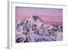 Sunrise on the Disgrazia Mountain in Winter, Malenco Valley, Lombardy, Italy-ClickAlps-Framed Photographic Print