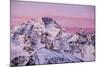 Sunrise on the Disgrazia Mountain in Winter, Malenco Valley, Lombardy, Italy-ClickAlps-Mounted Photographic Print