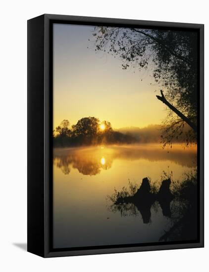 Sunrise on the James River, Bedford County, Virginia, USA-Charles Gurche-Framed Stretched Canvas