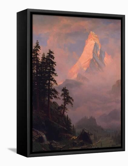 Sunrise on the Matterhorn, after 1875-Albert Bierstadt-Framed Stretched Canvas