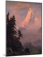 Sunrise on the Matterhorn, after 1875-Albert Bierstadt-Mounted Giclee Print