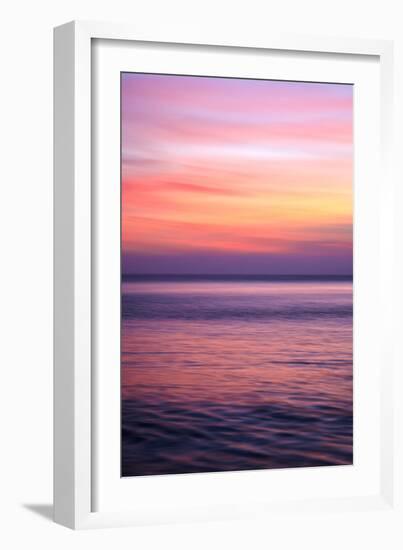 Sunrise on the Mediterrannean Sea, Collioure, Languedoc-Roussillon, France, Mediterranean, Europe-Mark Mawson-Framed Photographic Print