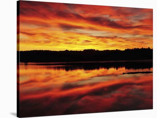 Sunrise on the New Meadows River, Brunswick, Maine, USA-Michel Hersen-Stretched Canvas