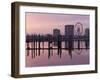 Sunrise on the Pensacola Beach Ferris Wheel on Santa Rosa Sound in Pensacola Beach, Florida-Colin D Young-Framed Photographic Print