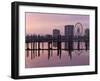 Sunrise on the Pensacola Beach Ferris Wheel on Santa Rosa Sound in Pensacola Beach, Florida-Colin D Young-Framed Photographic Print