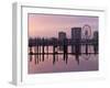 Sunrise on the Pensacola Beach Ferris Wheel on Santa Rosa Sound in Pensacola Beach, Florida-Colin D Young-Framed Photographic Print