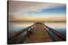 Sunrise on the Pier at Terre Ceia Bay, Florida, USA-Richard Duval-Stretched Canvas