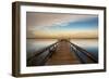 Sunrise on the Pier at Terre Ceia Bay, Florida, USA-Richard Duval-Framed Premium Photographic Print