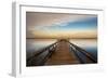 Sunrise on the Pier at Terre Ceia Bay, Florida, USA-Richard Duval-Framed Premium Photographic Print