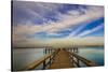 Sunrise on the Pier at Terre Ceia Bay, Florida, USA-Richard Duval-Stretched Canvas