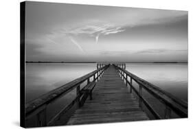 Sunrise on the Pier at Terre Ceia Bay, Florida, USA-Richard Duval-Stretched Canvas