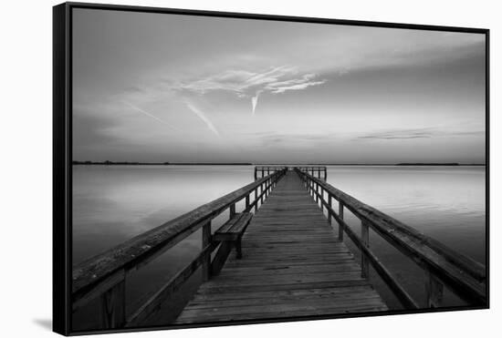 Sunrise on the Pier at Terre Ceia Bay, Florida, USA-Richard Duval-Framed Stretched Canvas