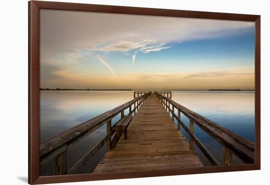 Sunrise on the Pier at Terre Ceia Bay, Florida, USA-Richard Duval-Framed Photographic Print