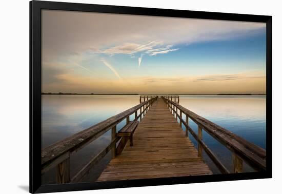 Sunrise on the Pier at Terre Ceia Bay, Florida, USA-Richard Duval-Framed Photographic Print