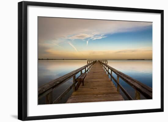 Sunrise on the Pier at Terre Ceia Bay, Florida, USA-Richard Duval-Framed Photographic Print