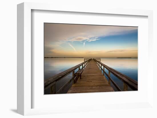 Sunrise on the Pier at Terre Ceia Bay, Florida, USA-Richard Duval-Framed Photographic Print