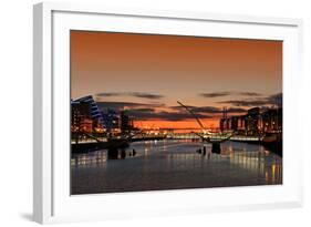 Sunrise on the River Liffey-spectrumblue-Framed Photographic Print