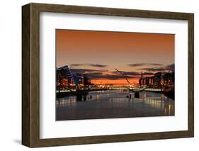 Sunrise on the River Liffey-spectrumblue-Framed Photographic Print