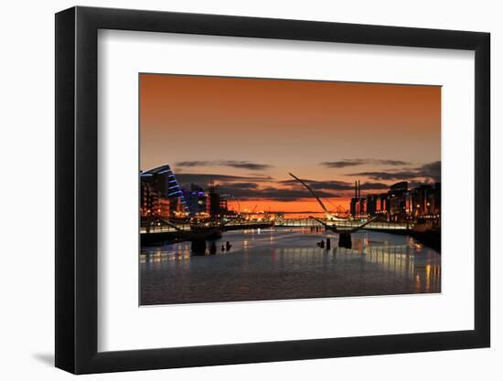 Sunrise on the River Liffey-spectrumblue-Framed Photographic Print