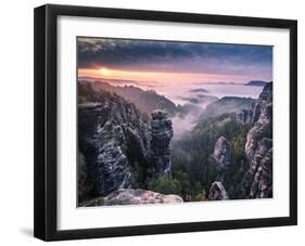 Sunrise on the Rocks-Andreas Wonisch-Framed Art Print