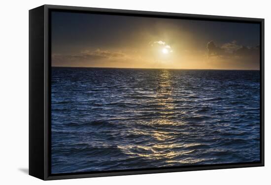 Sunrise on the Tropical, Pacific Island of Rarotonga, Cook Islands, South Pacific, Pacific-Matthew Williams-Ellis-Framed Stretched Canvas