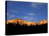 Sunrise on the West Temple and Towers of the Virgin, Zion National Park, Utah, USA-Diane Johnson-Stretched Canvas