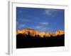 Sunrise on the West Temple and Towers of the Virgin, Zion National Park, Utah, USA-Diane Johnson-Framed Photographic Print