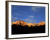 Sunrise on the West Temple and Towers of the Virgin, Zion National Park, Utah, USA-Diane Johnson-Framed Photographic Print