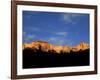 Sunrise on the West Temple and Towers of the Virgin, Zion National Park, Utah, USA-Diane Johnson-Framed Photographic Print