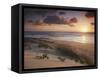 Sunrise on Tofo Beach, Tofo, Inhambane, Mozambique-Ian Trower-Framed Stretched Canvas