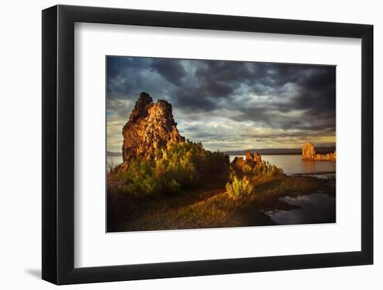 Sunrise on tufa formations, Mono Lake, Tufa State Natural Reserve, California-Adam Jones-Framed Photographic Print