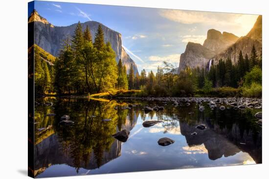Sunrise on Yosemite Valley, Yosemite National Park, California-Stephen Moehle-Stretched Canvas