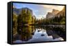 Sunrise on Yosemite Valley, Yosemite National Park, California-Stephen Moehle-Framed Stretched Canvas