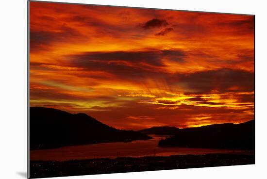 Sunrise, Otago Harbor, Dunedin, South Island, New Zealand-David Wall-Mounted Photographic Print