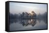 Sunrise over a Lake in Light Mist, Bergslagen, Sweden, April 2009-Cairns-Framed Stretched Canvas