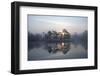 Sunrise over a Lake in Light Mist, Bergslagen, Sweden, April 2009-Cairns-Framed Photographic Print