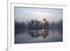 Sunrise over a Lake in Light Mist, Bergslagen, Sweden, April 2009-Cairns-Framed Photographic Print