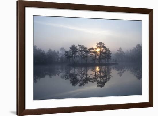 Sunrise over a Lake in Light Mist, Bergslagen, Sweden, April 2009-Cairns-Framed Photographic Print