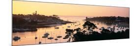 Sunrise over a Town at River Odet Estuary, Benodet, Finistere, Brittany, France-null-Mounted Photographic Print