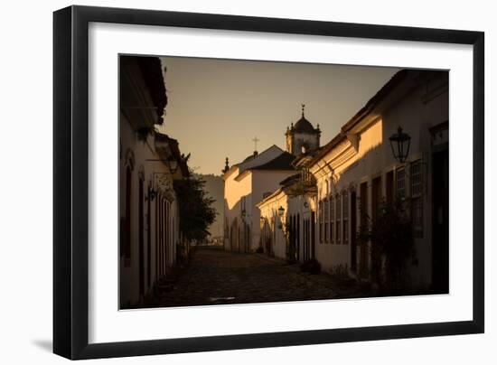 Sunrise over a Typical Street in Paraty-Alex Saberi-Framed Premium Photographic Print