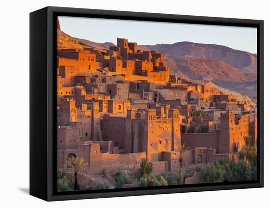 Sunrise over Ait Benhaddou, Atlas Mountains, Morocco-Doug Pearson-Framed Stretched Canvas